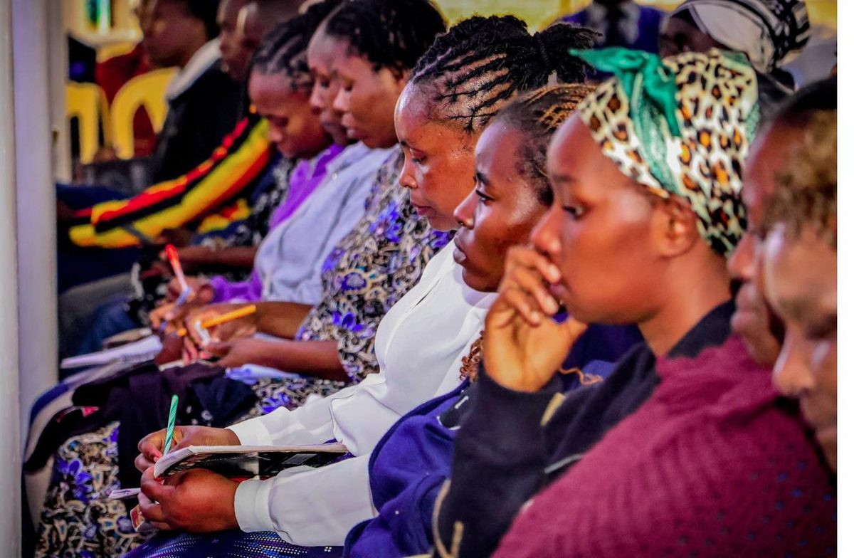 The congregation gathered at the Kitengela sanctuary