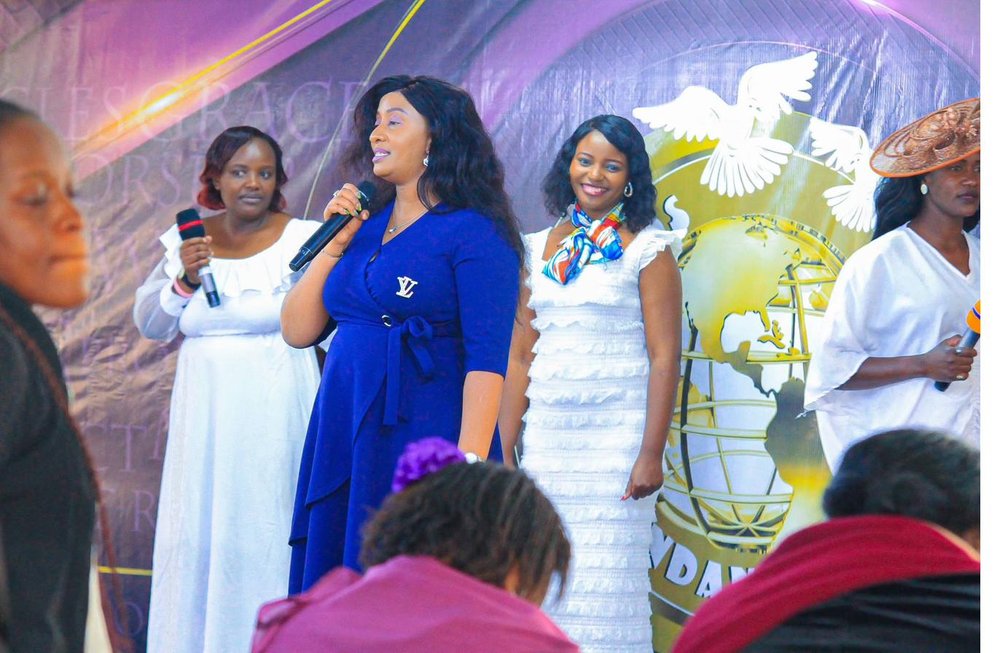 Women of Sound of Abundance Church leading worship